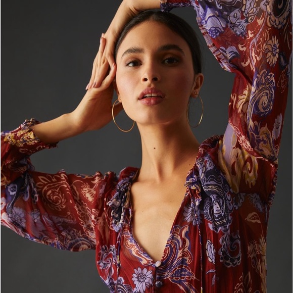 MARAIS PRINTED CHIFFON MINI DRESS - Picture 2 of 13